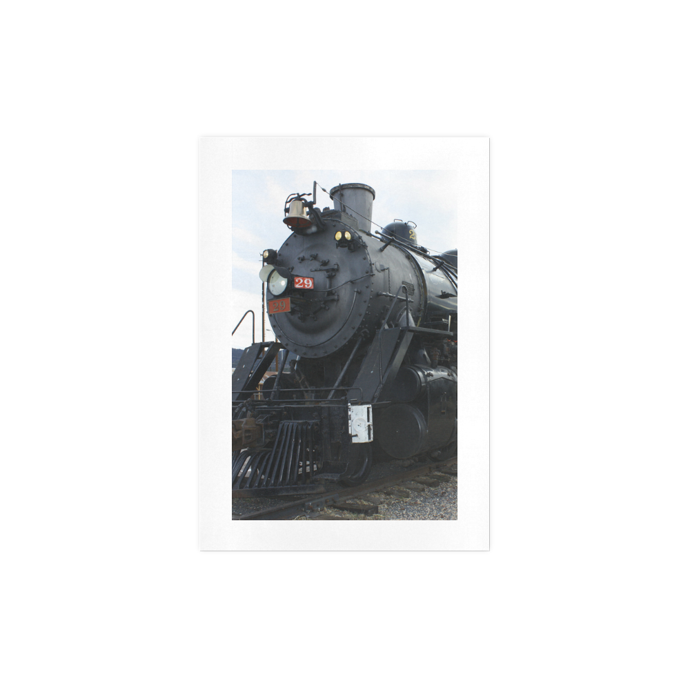 Railroad Vintage Steam Engine on Train Tracks Art Print 7‘’x10‘’