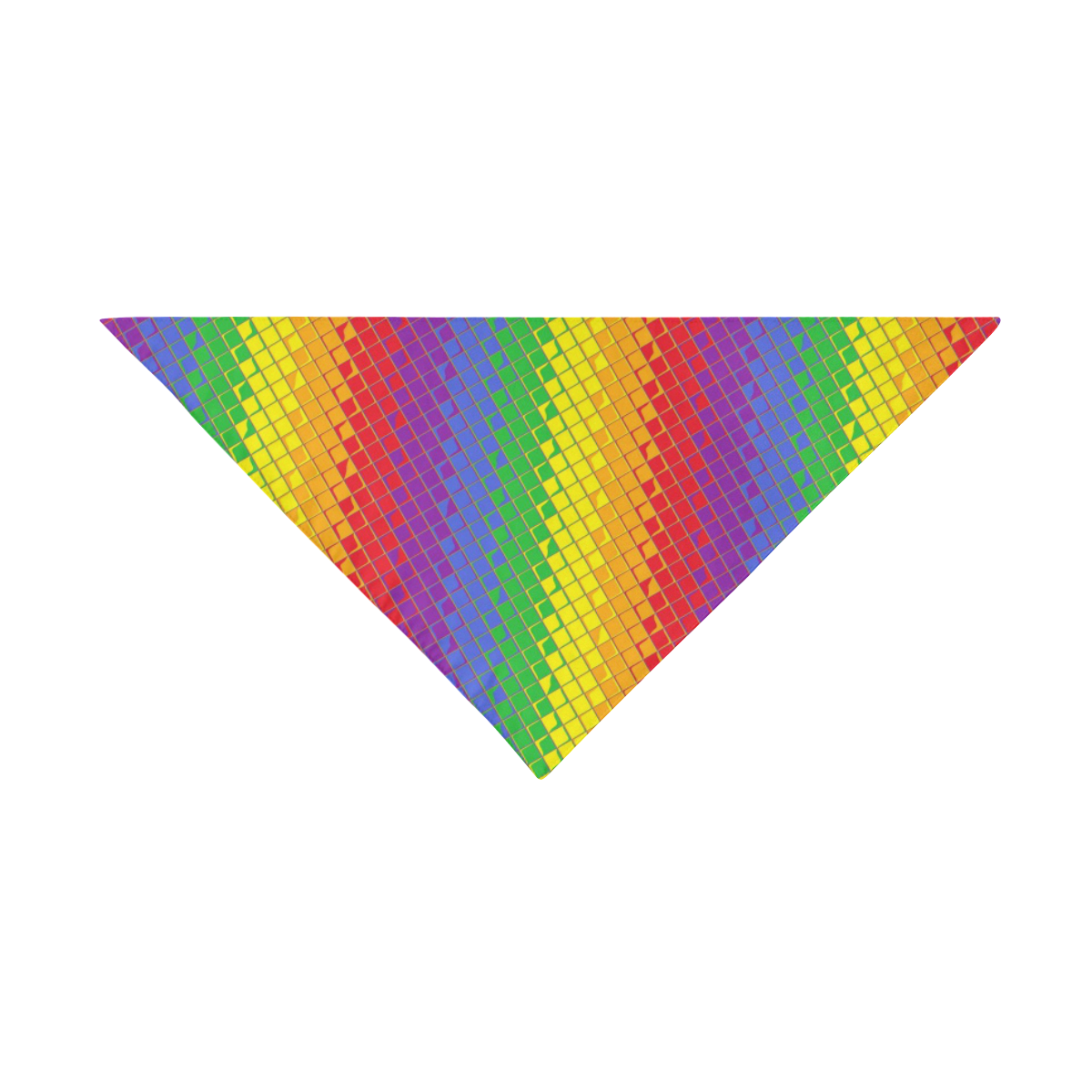 Rainbow Pattern by K.Merske Pet Dog Bandana/Large Size