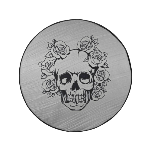 skull with roses 34 Inch Spare Tire Cover