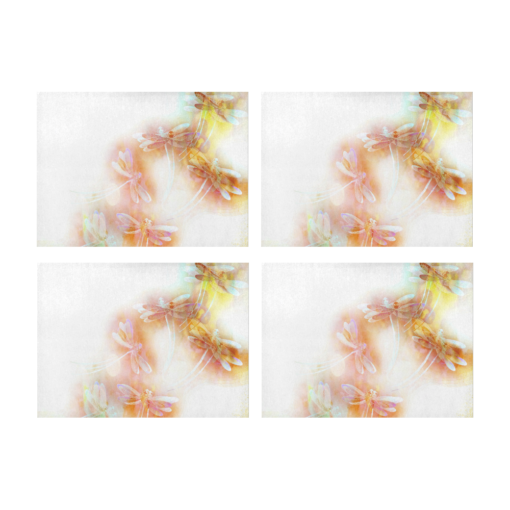 Watercolor dragonflies Placemat 14’’ x 19’’ (Set of 4)