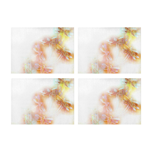 Watercolor dragonflies Placemat 14’’ x 19’’ (Set of 4)