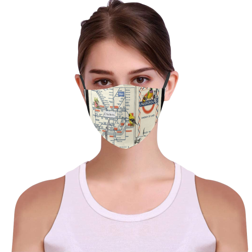 Underground 3D Mouth Mask with Drawstring (Pack of 3) (Model M04)