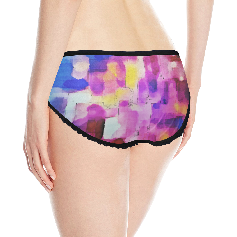 Blue pink watercolors Women's All Over Print Classic Briefs (Model L13)