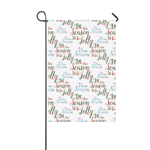 Christmas 'Tis The Season Pattern on White Garden Flag 12‘’x18‘’（Without Flagpole）