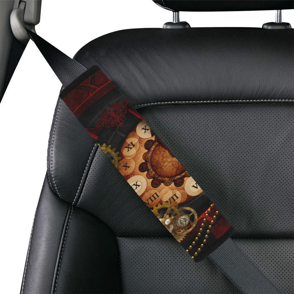 Steampunk, wonderful clockwork Car Seat Belt Cover 7''x12.6''