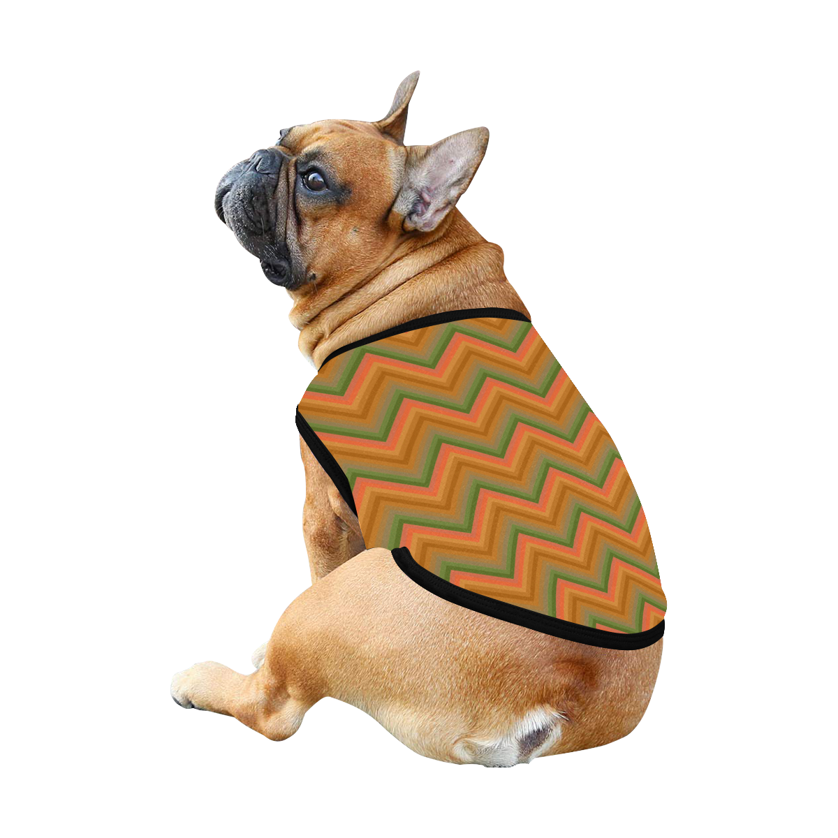 Autumn Colored Zigzag All Over Print Pet Tank Top