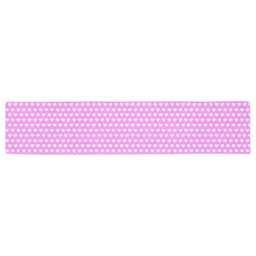 Pretty Pink Hearts Table Runner 16x72 inch