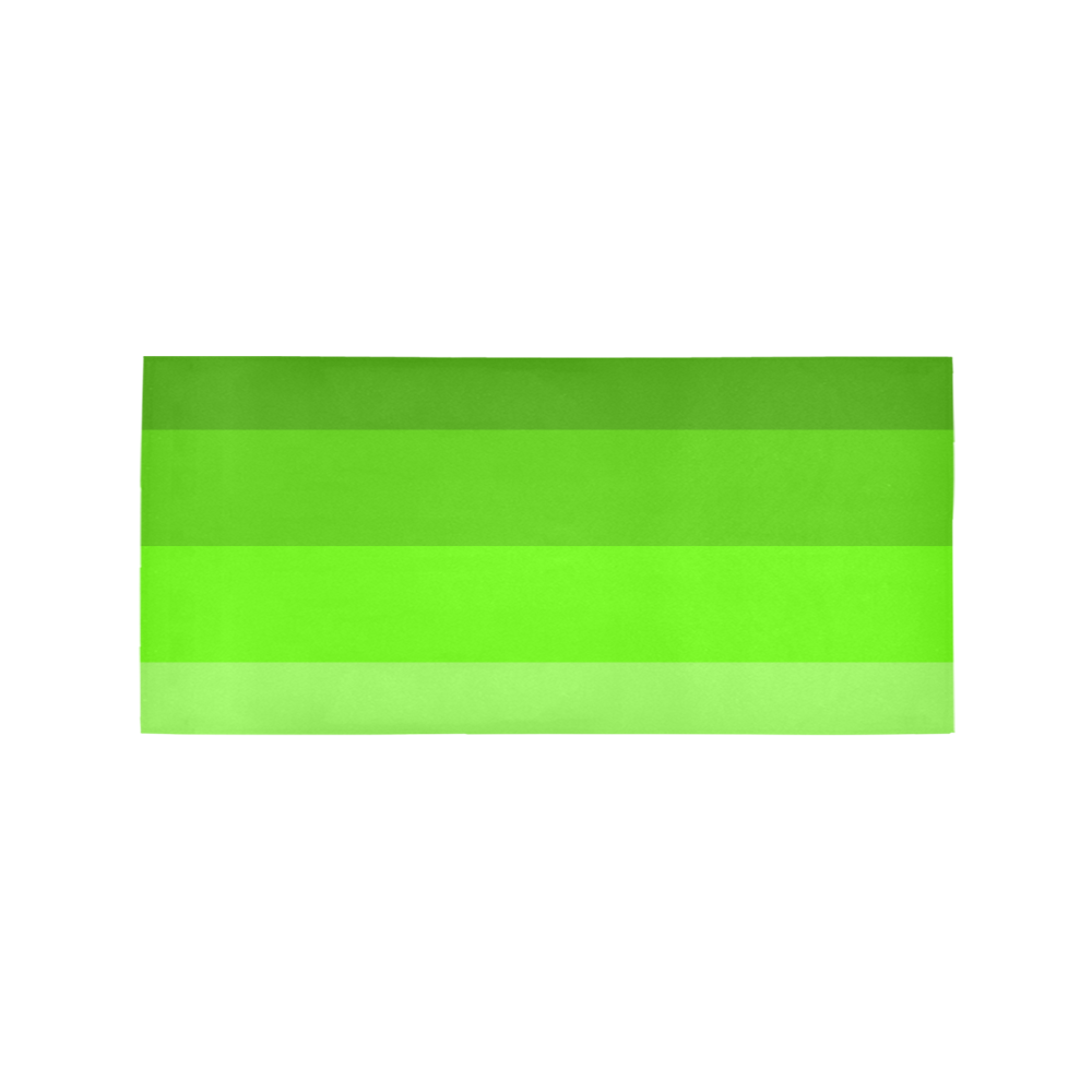 Green stripes Area Rug 7'x3'3''
