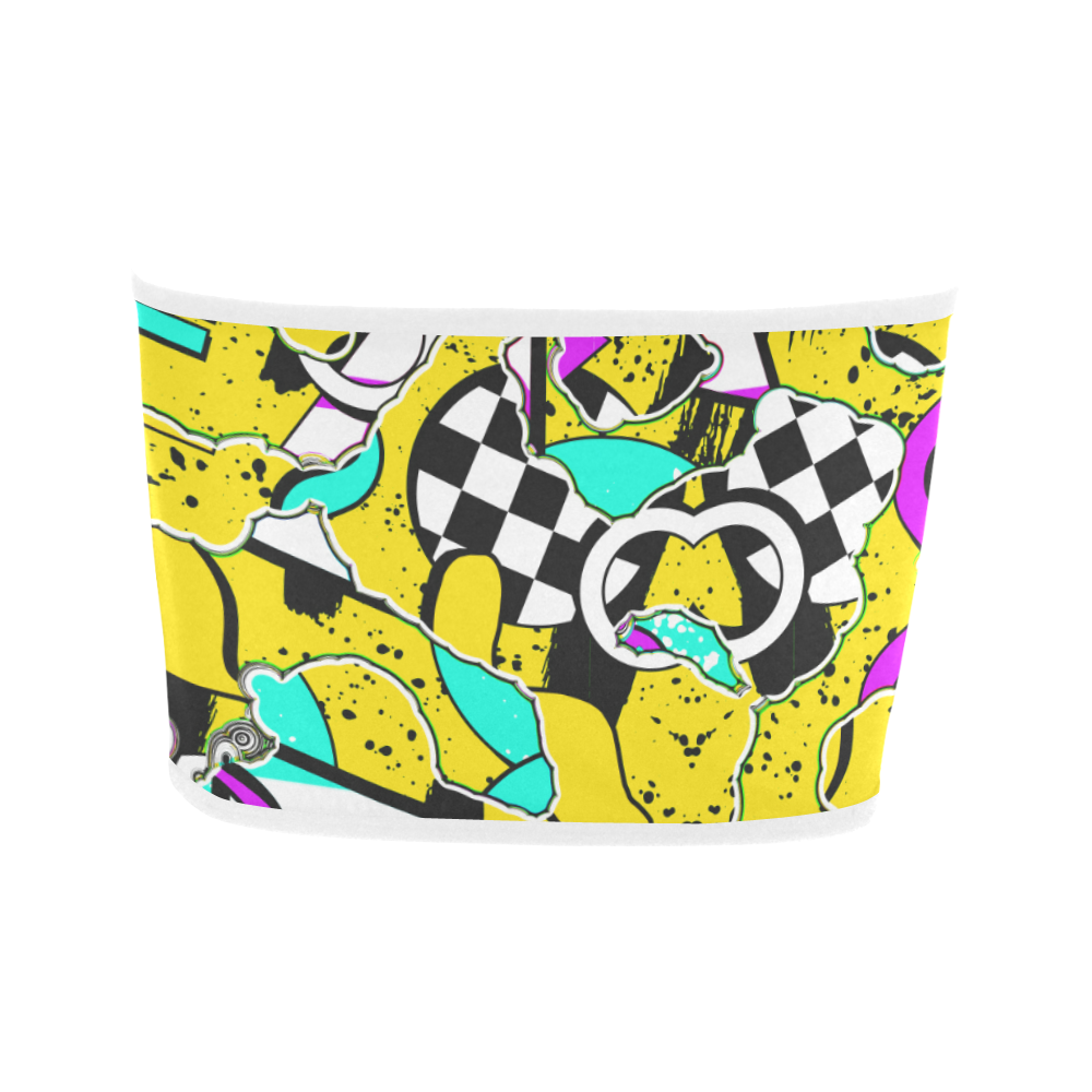 Shapes on a yellow background Bandeau Top