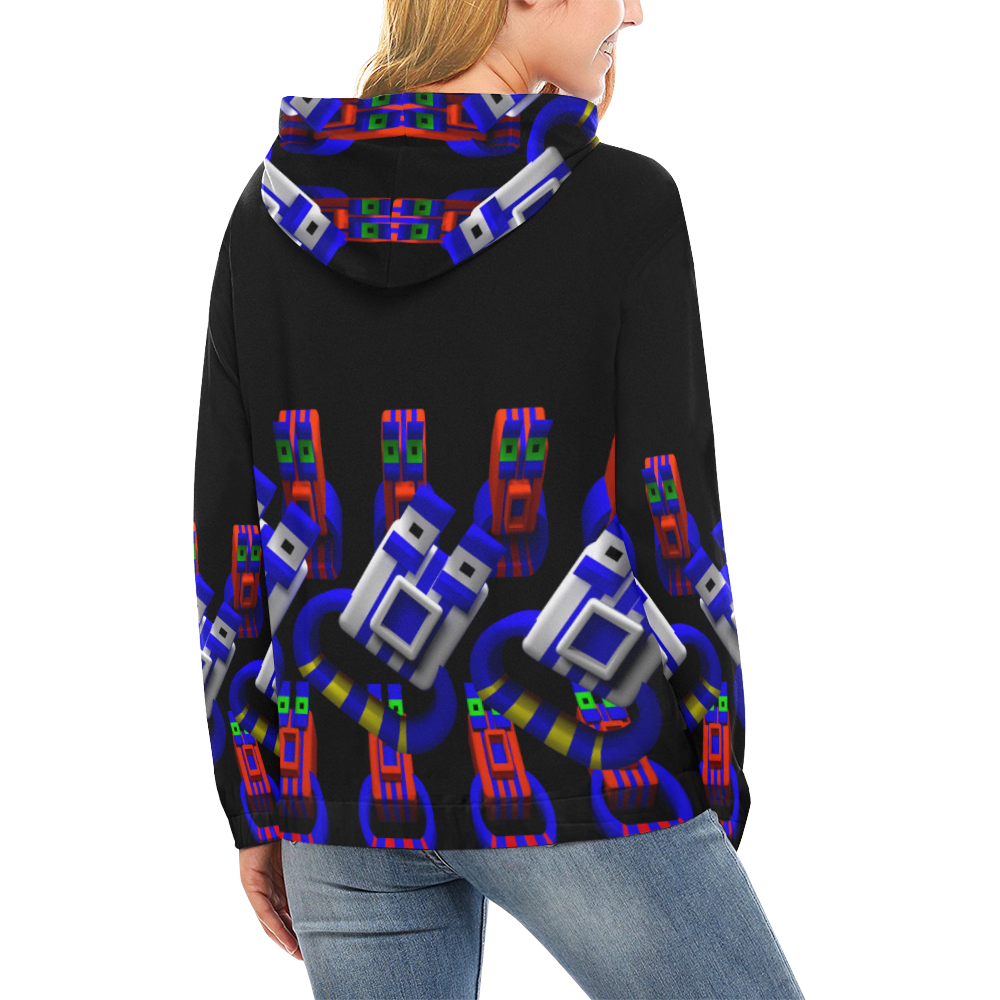 A Weird Chain of Events by Jay Trevor All Over Print Hoodie for Women (USA Size) (Model H13)