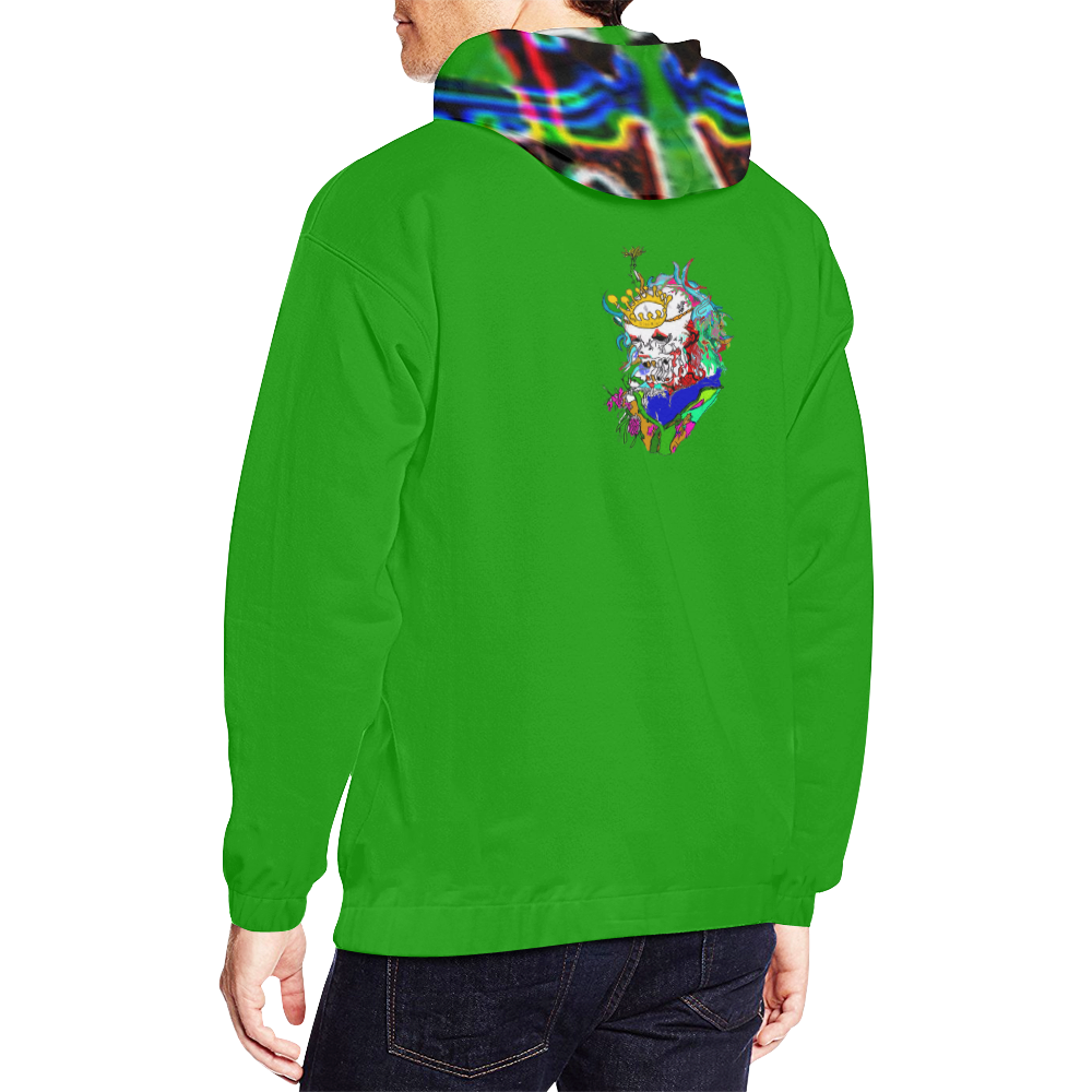 Dionixinc Seal Hoodie -Green All Over Print Hoodie for Men (USA Size) (Model H13)