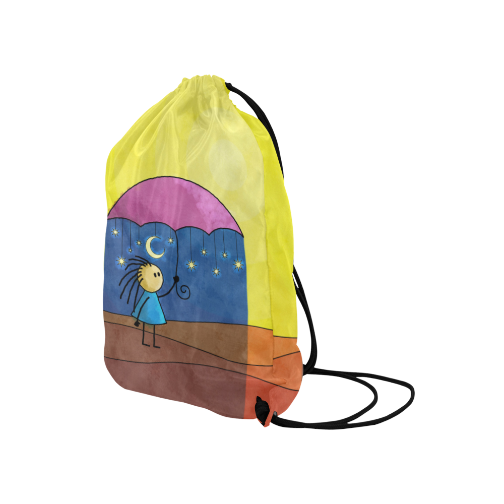 We Only Come Out At Night Medium Drawstring Bag Model 1604 (Twin Sides) 13.8"(W) * 18.1"(H)
