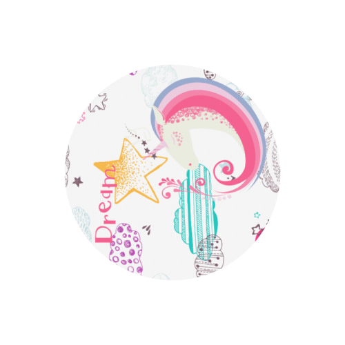 Unicorn Dream Round Mousepad