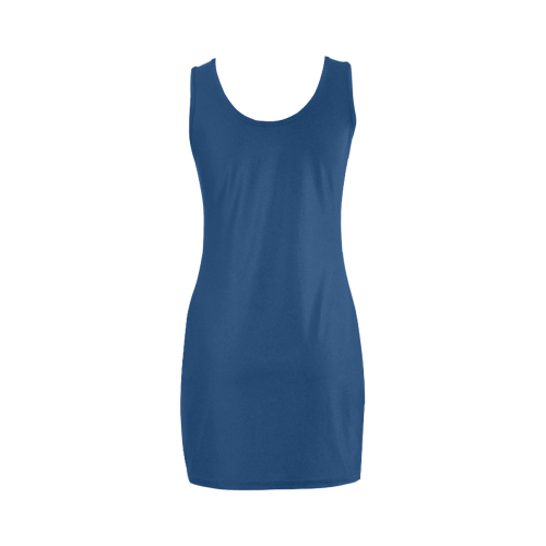 Blue Crosshatch Tank Dress Medea Vest Dress (Model D06)