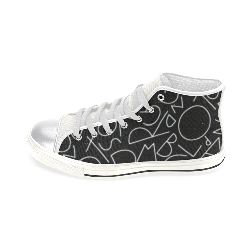 bb 2222 Women's Classic High Top Canvas Shoes (Model 017)