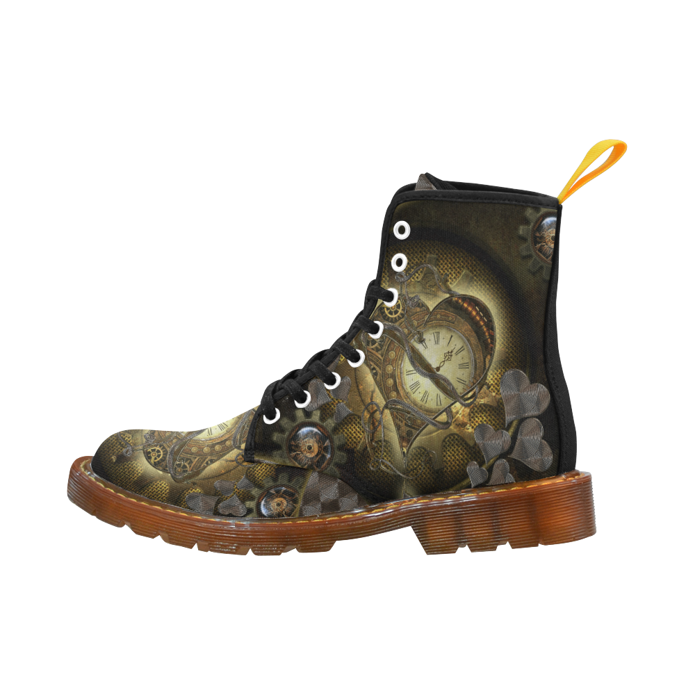 Awesome steampunk heart Martin Boots For Men Model 1203H