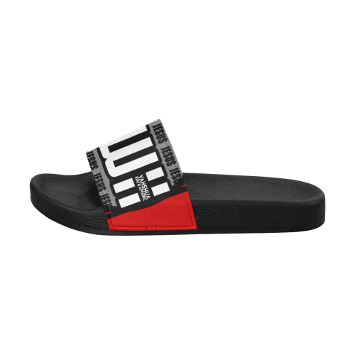 Red Men's Slide Sandals/Large Size (Model 057)