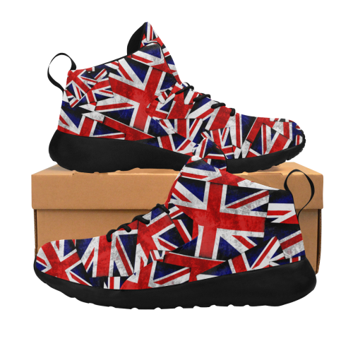 Union Jack British UK Flag Women's Chukka Training Shoes/Large Size (Model 57502)