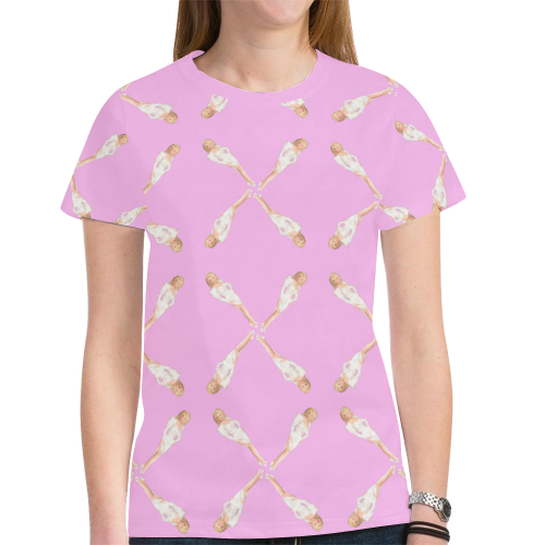 dolly pattern New All Over Print T-shirt for Women (Model T45)
