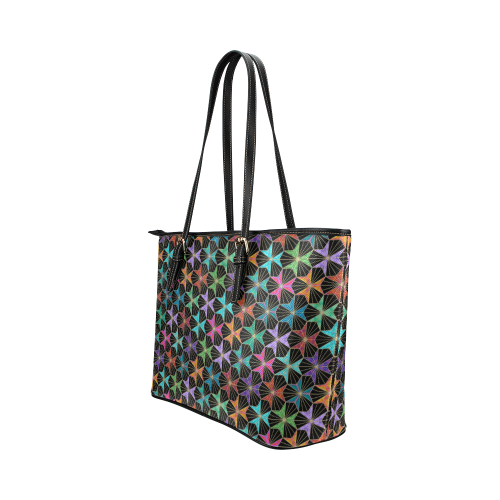 Tri Hexas Leather Tote Bag/Large (Model 1651)
