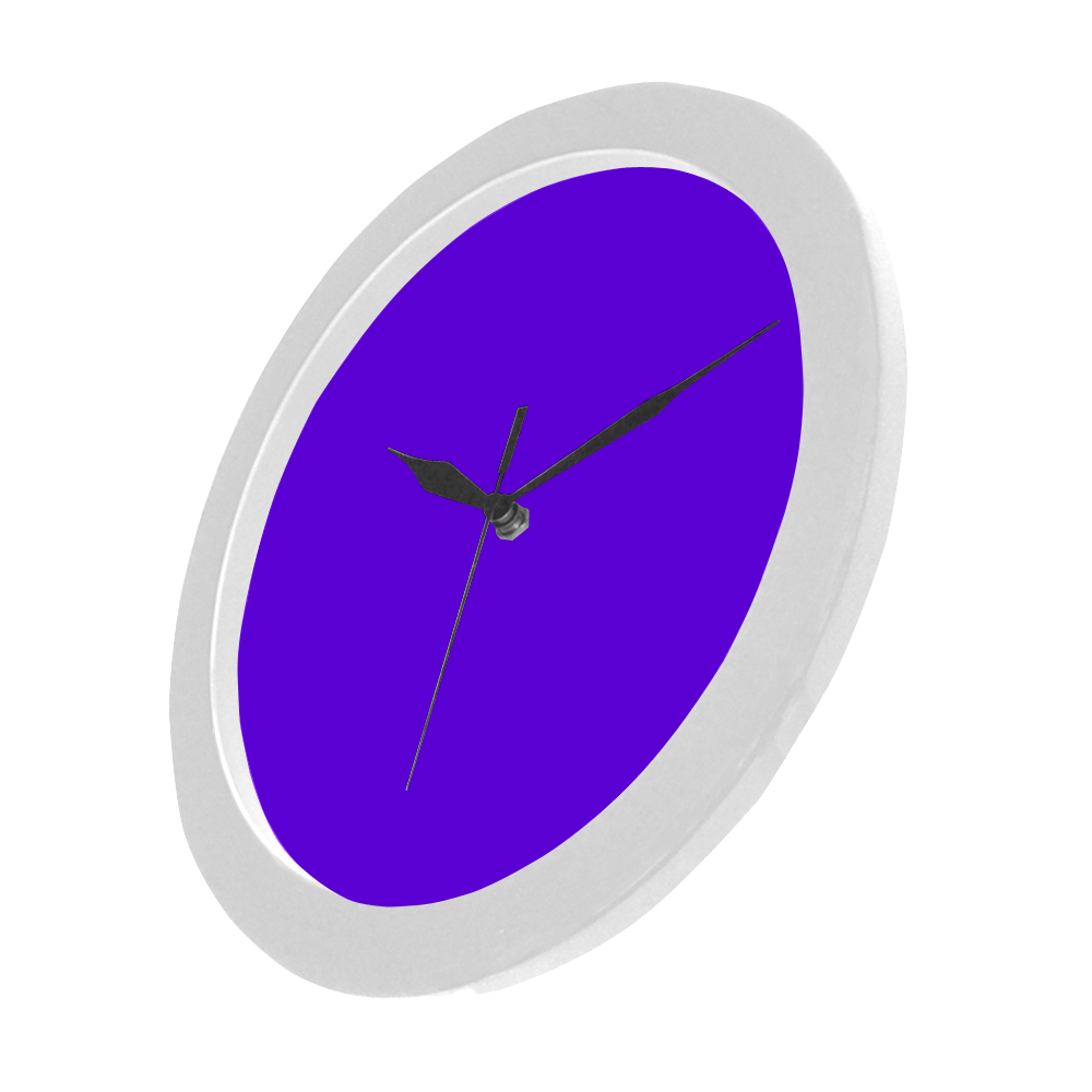 color electric indigo Circular Plastic Wall clock