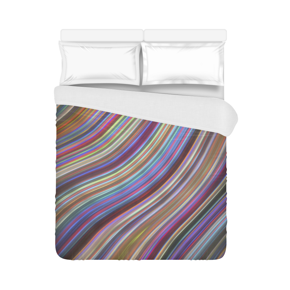 Wild Wavy Lines 20 Duvet Cover 86"x70" ( All-over-print)
