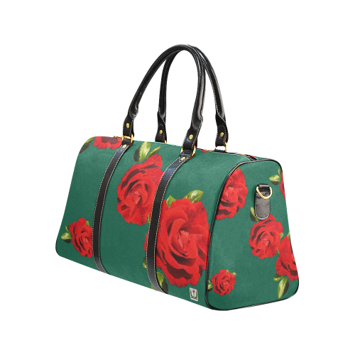 Fairlings Delight's Floral Luxury Collection- Red Rose Waterproof Travel Bag/Small 53086e18 New Waterproof Travel Bag/Small (Model 1639)