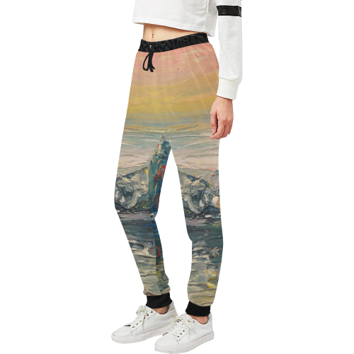 Mountains painting Unisex All Over Print Sweatpants (Model L11)