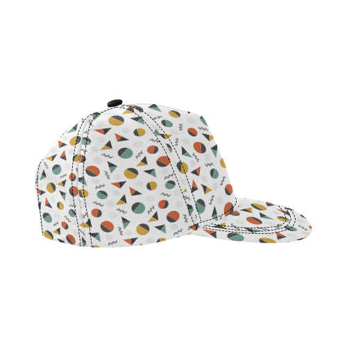 Geo Cutting Shapes All Over Print Snapback Hat D
