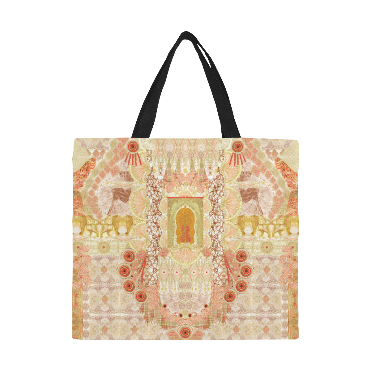 fiesta yellow All Over Print Canvas Tote Bag/Large (Model 1699)