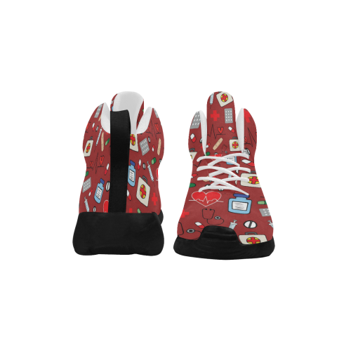 mens chukka red nurses pattern Men's Chukka Training Shoes (Model 57502)
