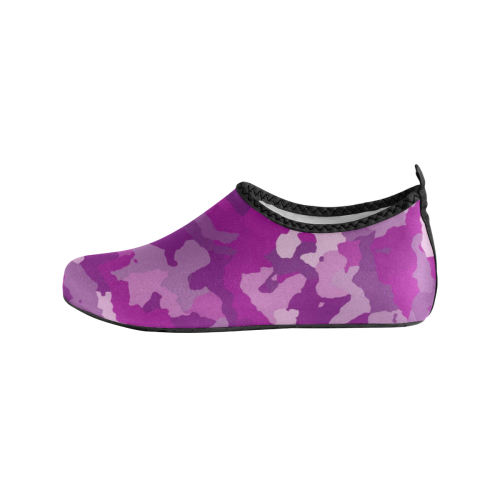 camouflage purple Women's Slip-On Water Shoes (Model 056)