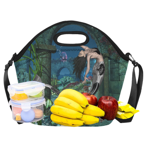 Wonderful mermaid Neoprene Lunch Bag/Large (Model 1669)