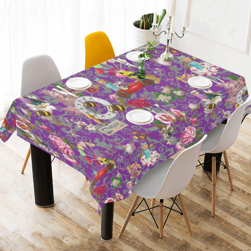 Spring Bank Holiday Cotton Linen Tablecloth 60" x 90"