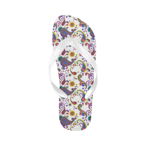 Bright paisley Flip Flops for Men/Women (Model 040)