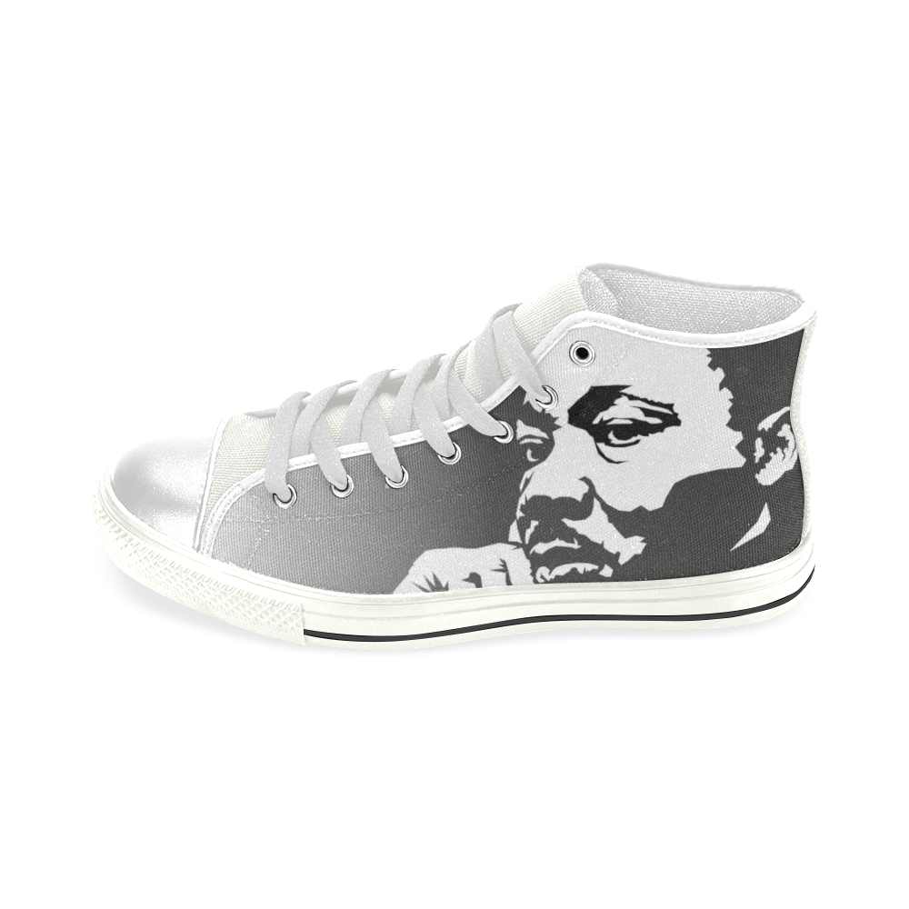 MLK Rememberance Men’s Classic High Top Canvas Shoes (Model 017)