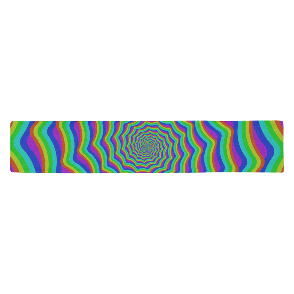 Rainbow shell vortex Table Runner 14x72 inch