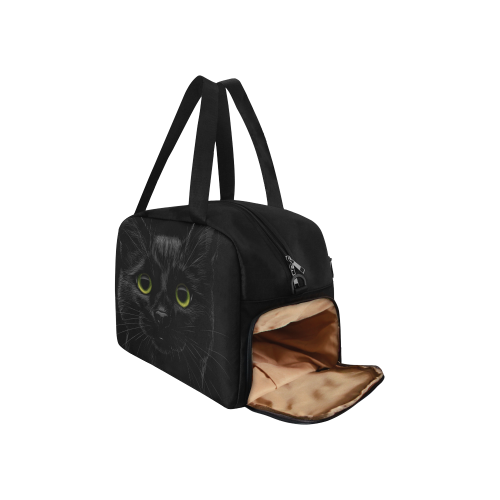 Black Cat Fitness Handbag (Model 1671)
