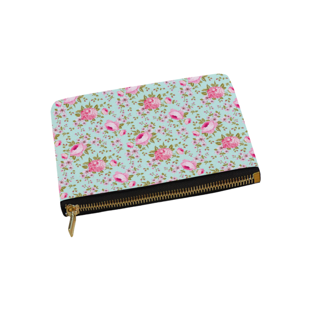 Peony Pattern Carry-All Pouch 9.5''x6''