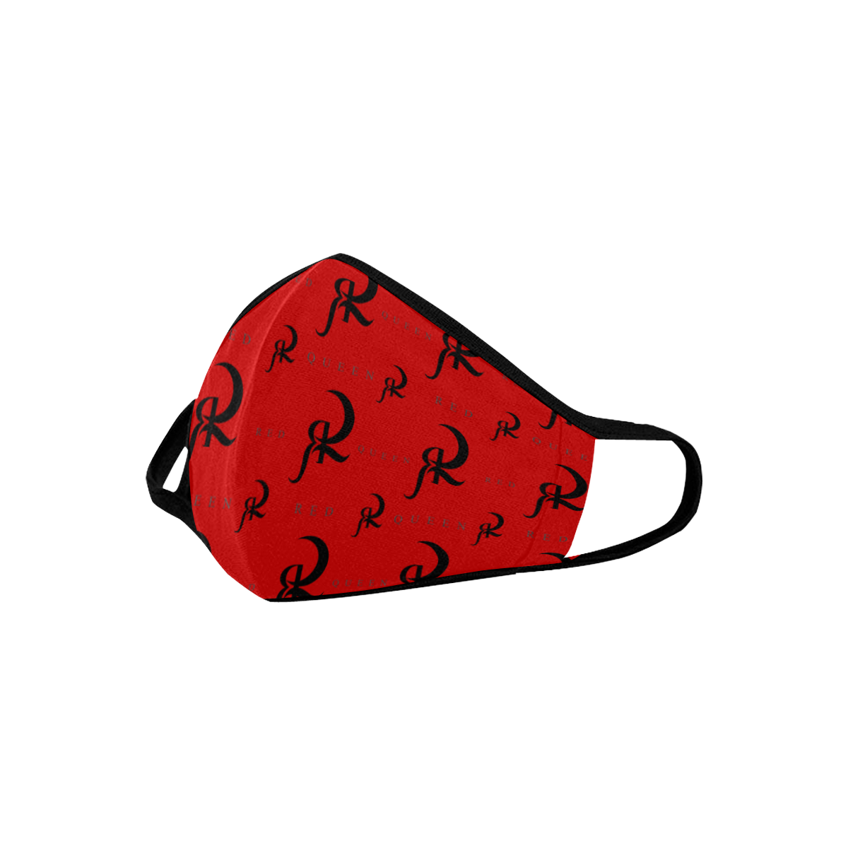 Red Queen Pattern Black & Red Mouth Mask