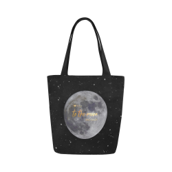 TO THE MOON AND BACK Canvas Tote Bag (Model 1657)
