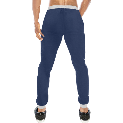 color Delft blue Men's All Over Print Sweatpants (Model L11)