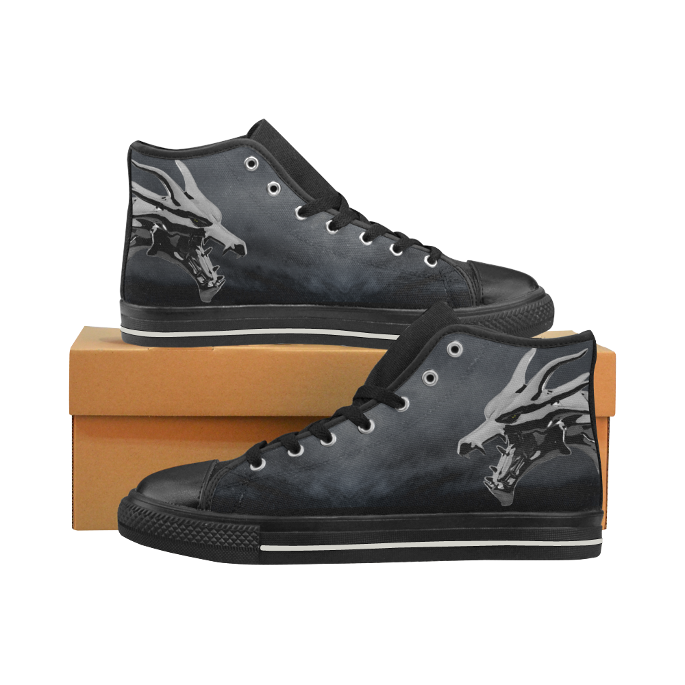 Steel Dragons V1.0 Men’s Classic High Top Canvas Shoes (Model 017)