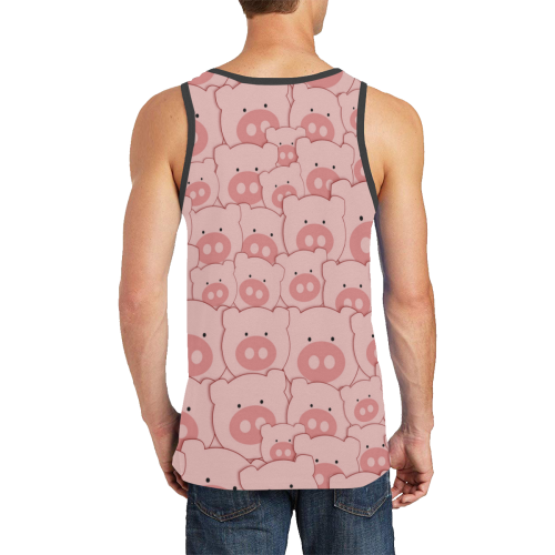 Pink Piggy Pigs Men's All Over Print Tank Top (Model T57)