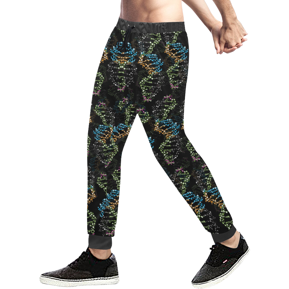 DNA pattern - Biology - Scientist Men's All Over Print Sweatpants (Model L11)