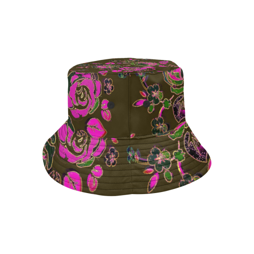 Elegant Roses Piink Multi All Over Print Bucket Hat