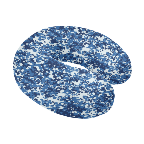 Digital Blue Camouflage U-Shape Travel Pillow