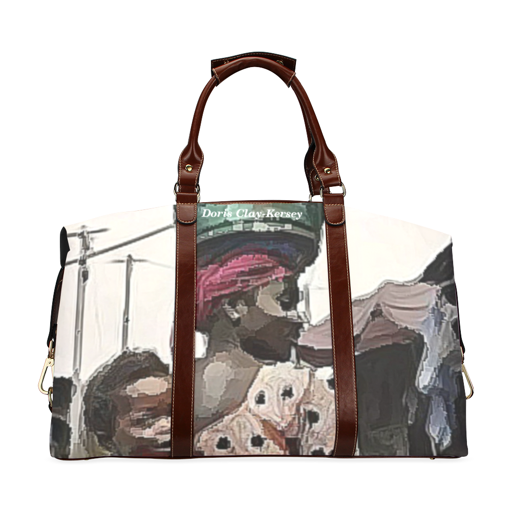 African Mother and Child Design By Me by Doris Clay-Kersey Classic Travel Bag (Model 1643) Remake