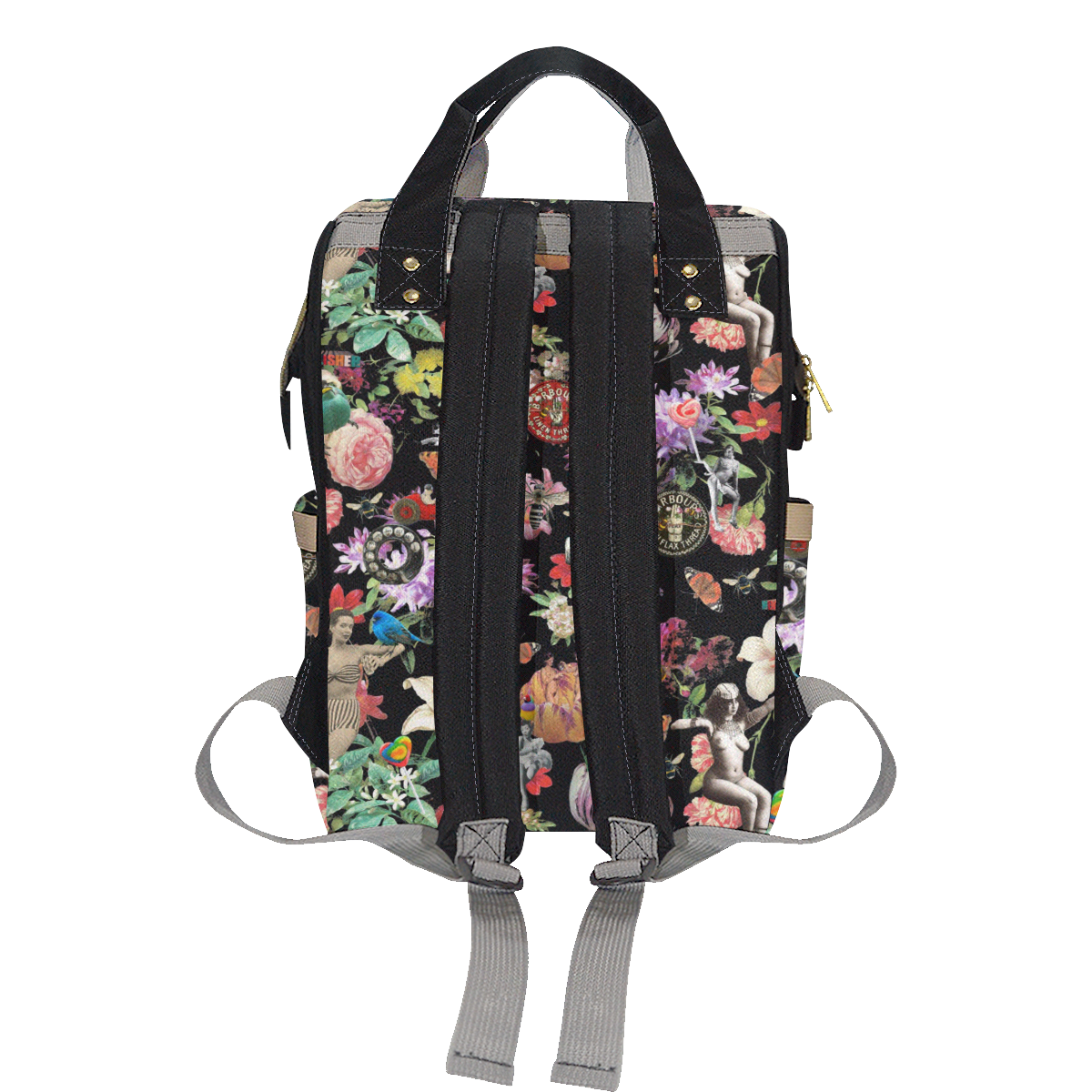 Garden Party Multi-Function Diaper Backpack/Diaper Bag (Model 1688)
