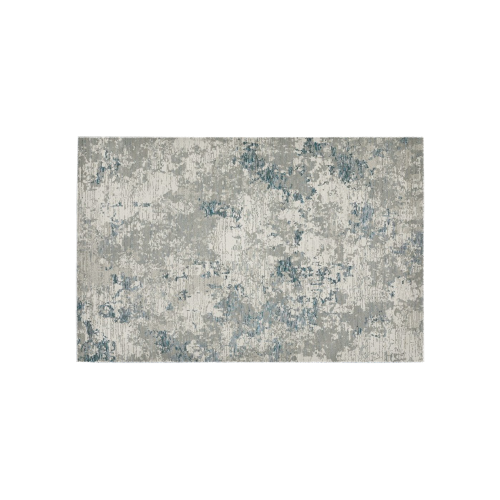 Ayumi Gray, Blue, Slate Modern Abstract Area Rug 5'x3'3''